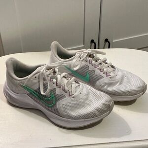 Nike Downshifter 11 Sneakers with Teal Swoosh